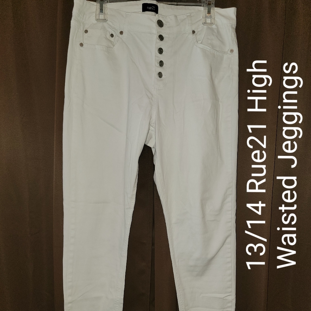 High waist button up jeggins